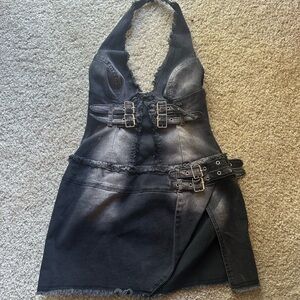 Denim mini dress